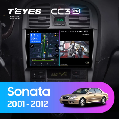 Штатная магнитола Teyes CC3 2K 4/64 Hyundai Sonata EF рестайлинг (2001-2012)