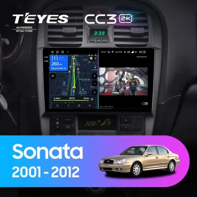 Штатная магнитола Teyes CC3 2K 4/64 Hyundai Sonata EF рестайлинг (2001-2012)