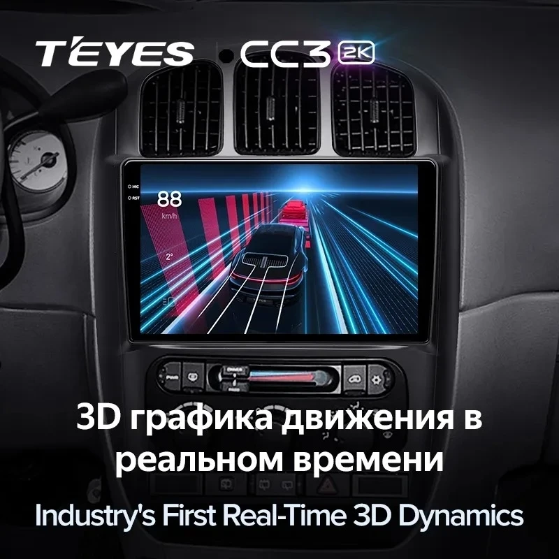 Штатная магнитола Teyes CC3 2K 4/64 Dodge Caravan 4 (2000-2007) Тип-A