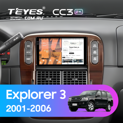 Штатная магнитола Teyes CC3 2K 4/64 Ford Explorer 3 (2001-2006)