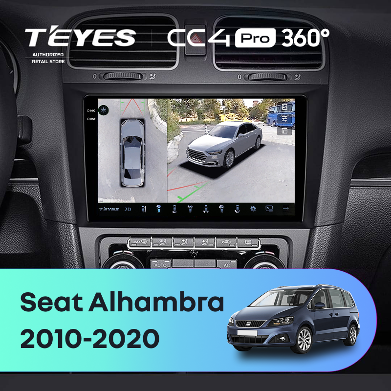Штатная магнитола Teyes CC4 Pro 360 12/256 Seat Alhambra (2010-2020)