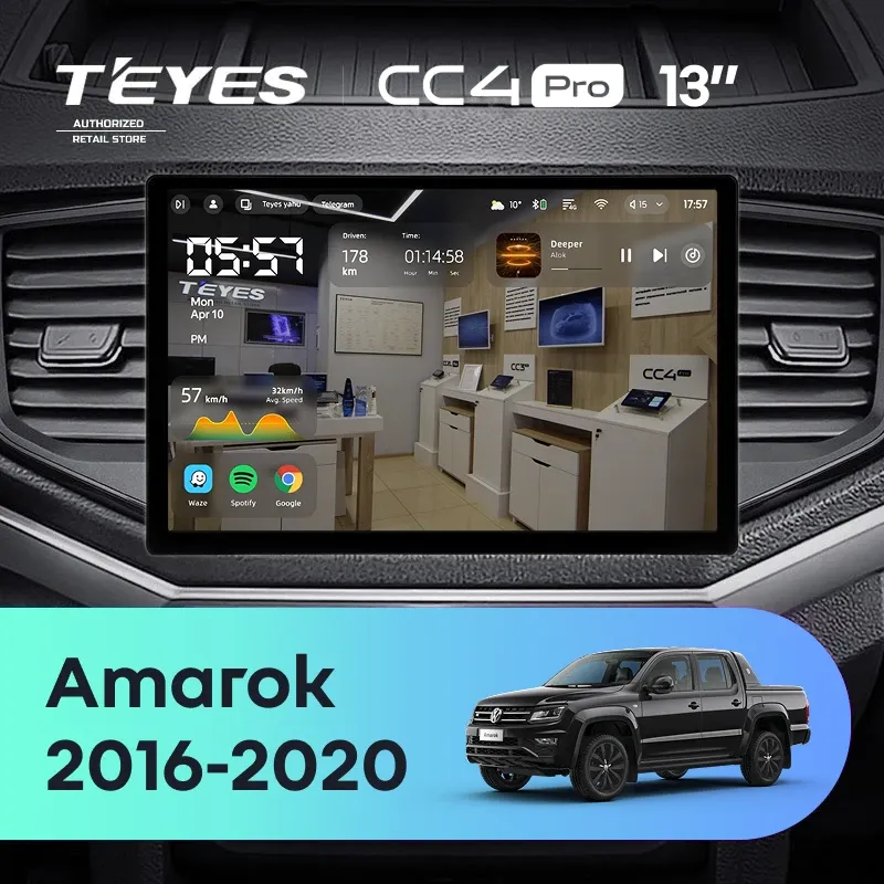 Штатная магнитола Teyes CC4 Pro 12/256 Volkswagen Amarok 1 (2016-2020) (13")