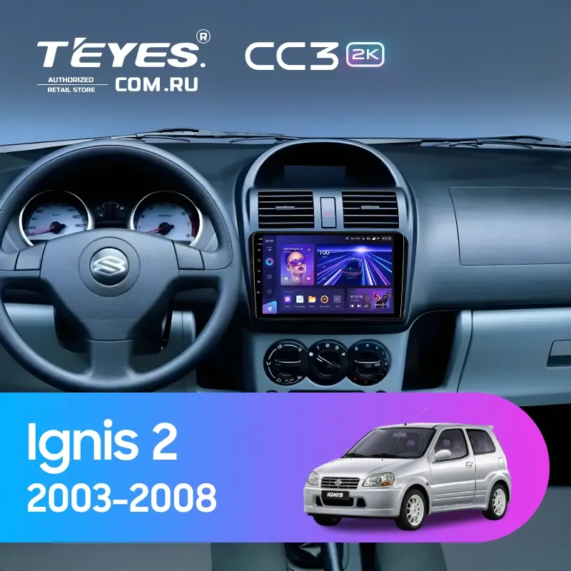 Штатная магнитола Teyes CC3 2K 4/64 Suzuki Ignis 2 (2003-2008)