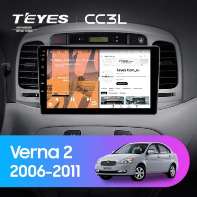 Штатная магнитола Teyes CC3L 4/32 Hyundai Verna 2 (2006-2011)