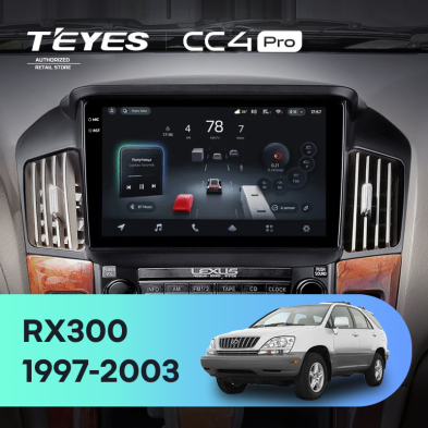 Штатная магнитола Teyes CC4 Pro 8/128 Lexus RX300 XU10 (1997-2003) F1