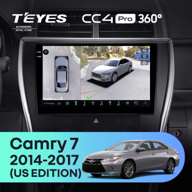 Штатная магнитола Teyes CC4 Pro 360 12/256 Toyota Camry 7 XV 50 55 (2014-2017) (North America) F5