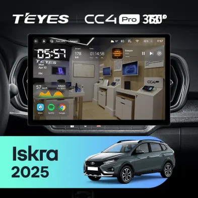 Штатная магнитола Teyes CC4 Pro 8/128 LADA Iskra SW Cross 2025 Тип-A (13")