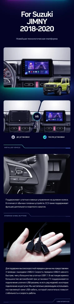 Штатная магнитола Teyes CC3 2K 4/64 Suzuki Jimny JB64 (2018-2020)