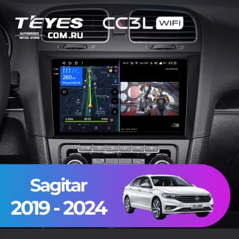 Штатная магнитола Teyes CC3L WiFi 2/32 Volkswagen Sagitar (2019-2024)
