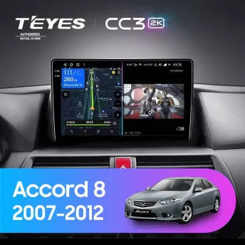 Штатная магнитола Teyes CC3 2K 4/64 Honda Accord 8 (USA) (2007-2012)