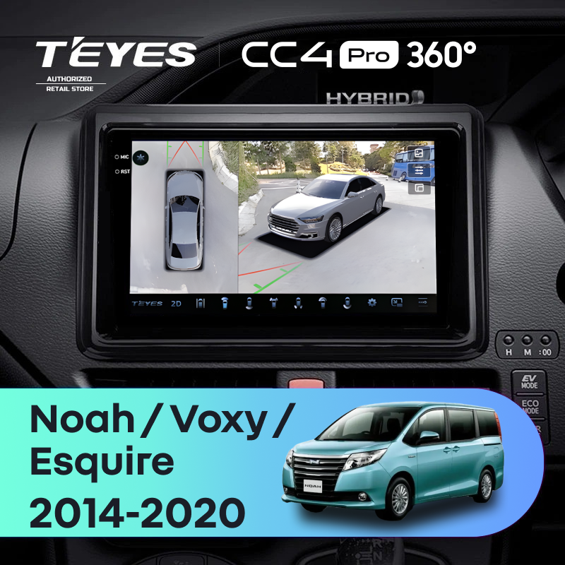 Штатная магнитола Teyes CC4 Pro 360 8/128 Toyota Voxy III R80 (2014-2020)