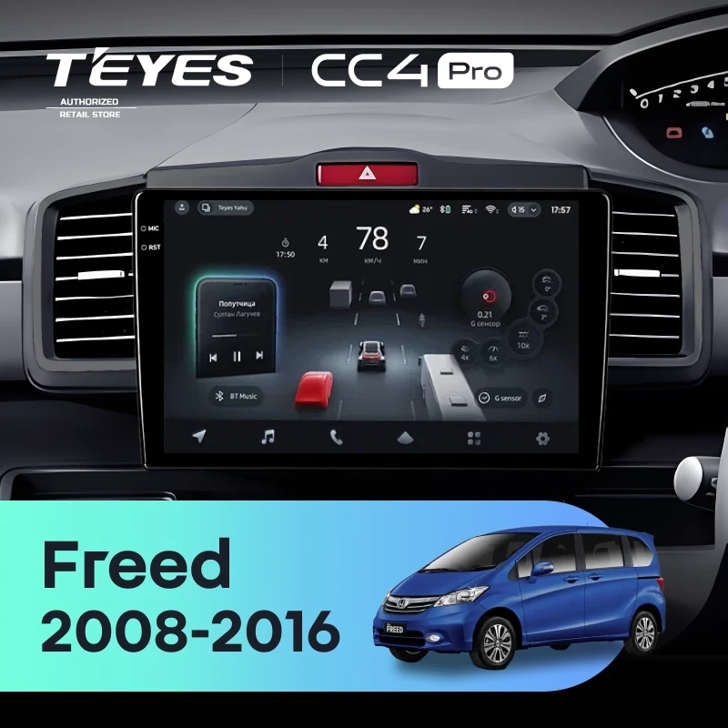 Штатная магнитола Teyes CC4 Pro 8/128 Honda Freed 1 (2008-2016) F2 Правый руль