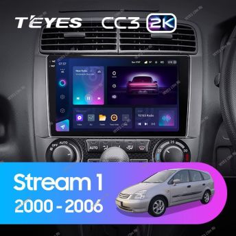 Штатная магнитола Teyes CC3 2K 6/128 Honda Stream 1 (2000-2006) F1