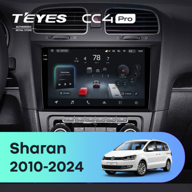 Штатная магнитола Teyes CC4 Pro 8/128 Volkswagen Sharan (2010-2024)