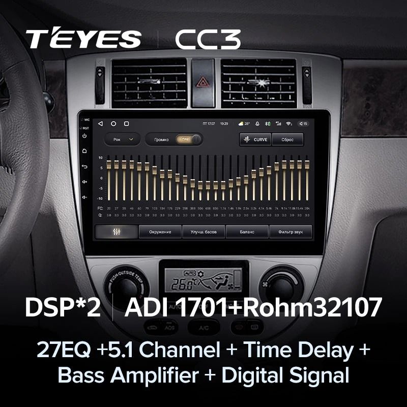 Штатная магнитола Teyes CC3 4/32 Daewoo Gentra 2 (2004-2013) F2 Тип-B