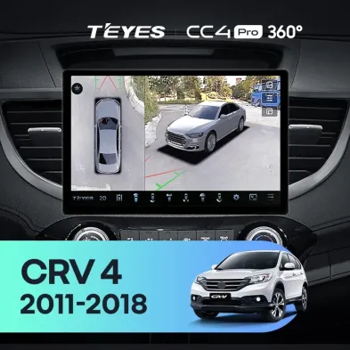 Штатная магнитола Teyes CC4 Pro 360 8/128 Honda CR-V 4 RM RE (2011-2018) Тип-C (13") 9 inch