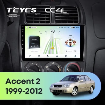 Штатная магнитола Teyes CC4L 6/64 Hyundai Accent II LC2 (1999-2012) F1