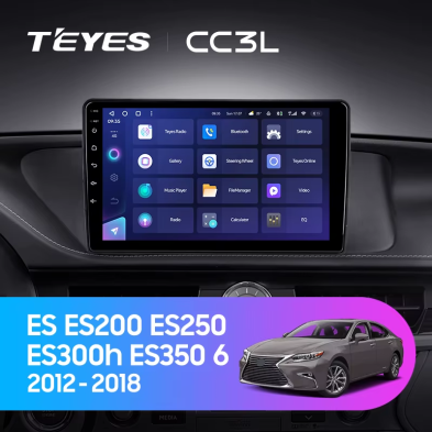 Штатная магнитола Teyes CC3L 4/64 Lexus ES ES200 ES250 ES300h ES350 XV60 VI (2012-2018) Тип-A