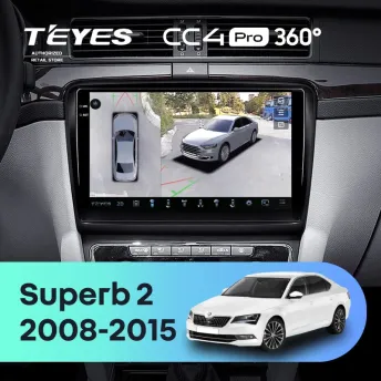 Штатная магнитола Teyes CC4 Pro 360 8/128 Skoda Superb 2 B6 (2008-2015)