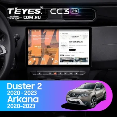 Штатная магнитола Teyes CC3 2K 360 6/128 Renault Arkana (2020-2023) F1 (13")