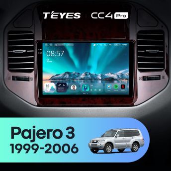 Штатная магнитола Teyes CC4 Pro 8/128 Mitsubishi Pajero 3 V70 V60 (1999-2006)
