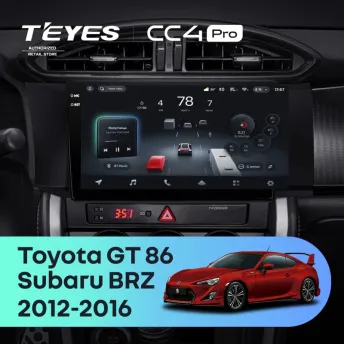 Штатная магнитола Teyes CC4 Pro 12/256 Subaru BRZ (2012-2016)