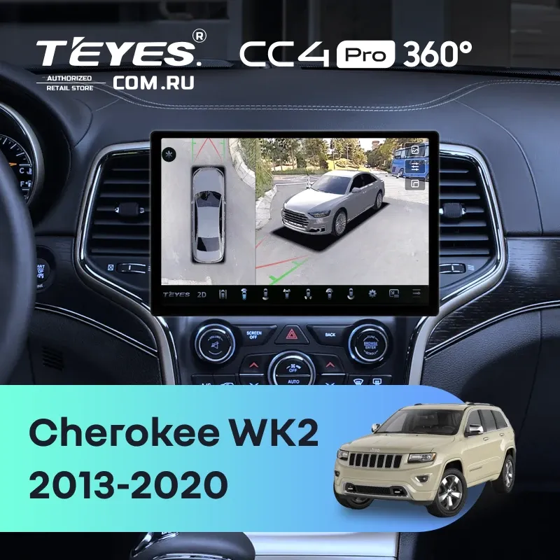 Штатная магнитола Teyes CC4 Pro 360 12/256 Jeep Grand Cherokee WK2 (2013-2020) F3 (13")