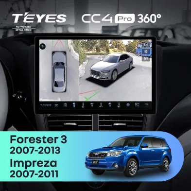 Штатная магнитола Teyes CC4 Pro 360 8/128 Subaru Forester 3 SH (2007-2013) (11")