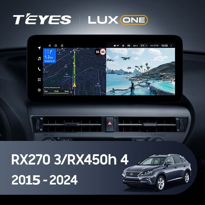 Штатная магнитола Teyes LUX ONE 4/32 Lexus RX450h 4 AL20 (2015-2024) Тип-A