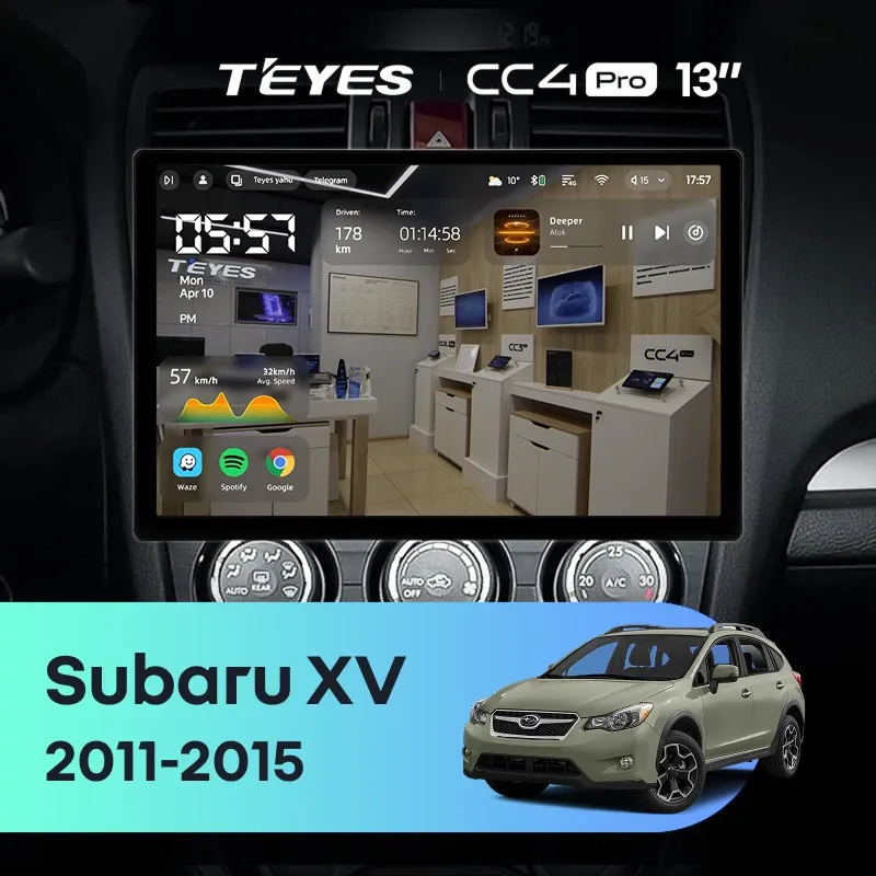 Штатная магнитола Teyes CC4 Pro 12/256 Subaru XV (2011-2015) Тип-B (13")