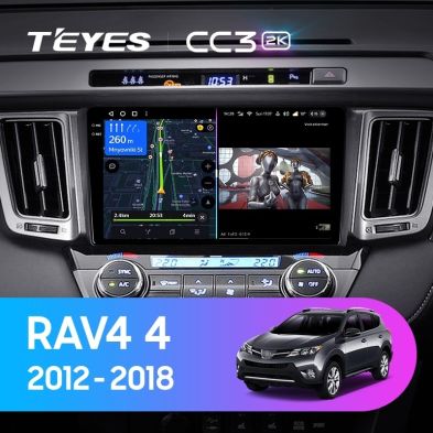 Штатная магнитола Teyes CC3 2K 4/32 Toyota RAV4 4 XA40 5 XA50 (2012-2018) Правый руль