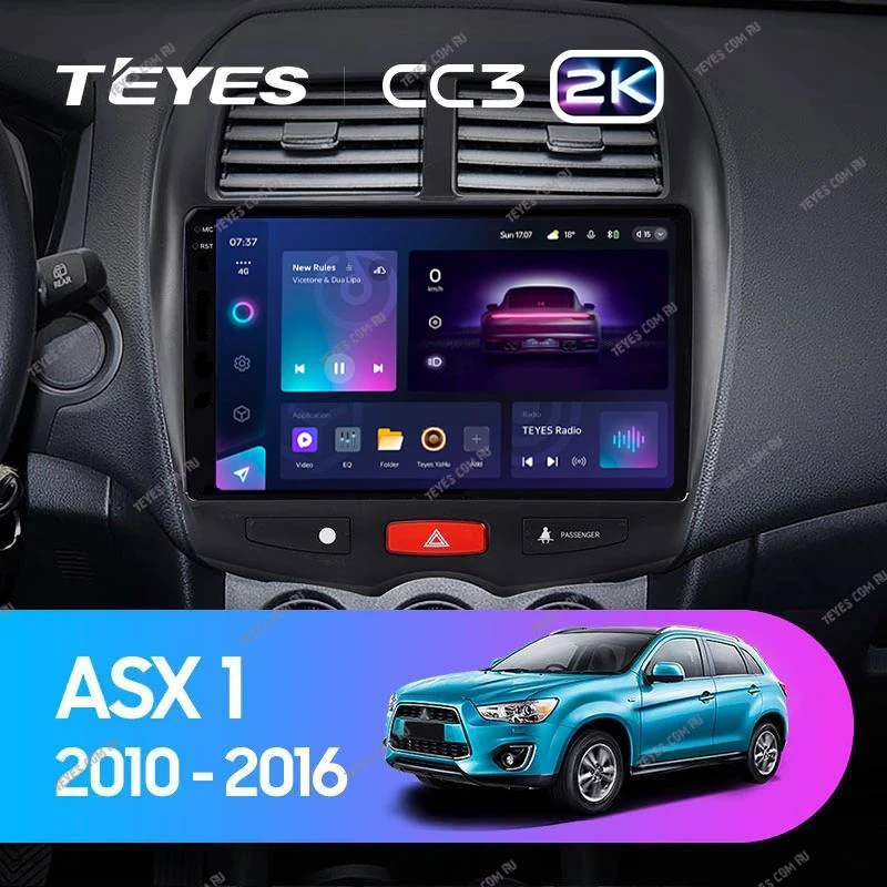 Штатная магнитола Teyes CC3 2K 4/32 Mitsubishi ASX 1 (2010-2016) Тип-B
