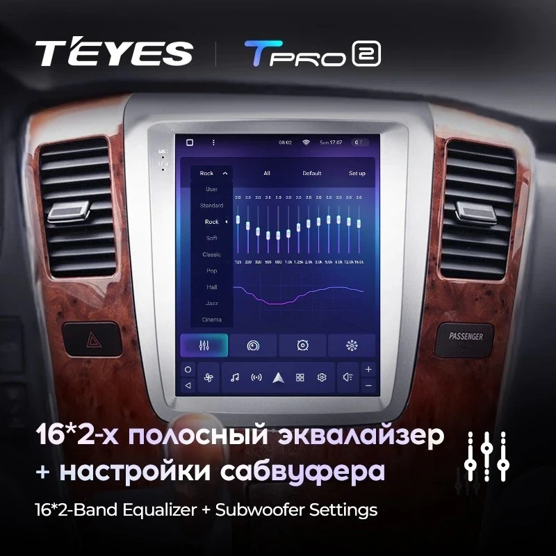 Штатная магнитола Tesla style Teyes TPRO 2 4/32 Toyota Alphard 1 H10 (2005-2008) F2