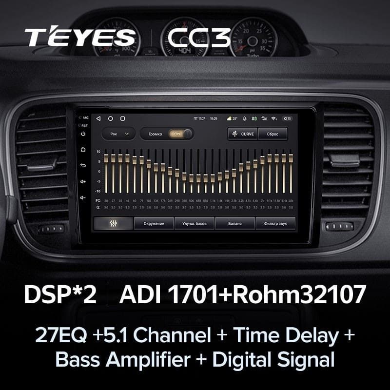 Штатная магнитола Teyes CC3 4/32 Volkswagen Beetle A5 (2011-2019) (10 inch Universal)
