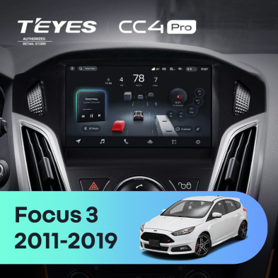 Штатная магнитола Teyes CC4 Pro 8/128 Ford Focus 3 (2011-2019)