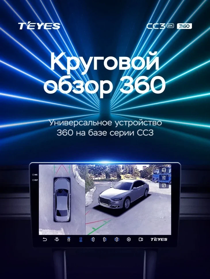 Штатная магнитола Teyes CC3 2K 360 6/128 Hyundai Creta 2 (2021-2022) (глянец) F2