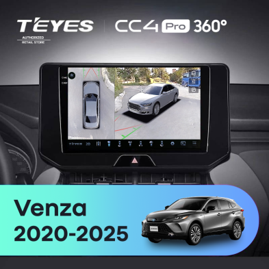 Штатная магнитола Teyes CC4 Pro 360 12/256 Toyota Venza (2020-2025)