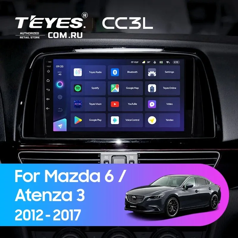 Штатная магнитола Teyes CC3L 4/64 Mazda Atenza 3 (2012-2017) Тип-A Правый руль