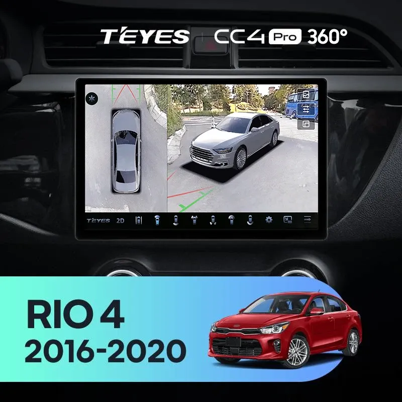 Штатная магнитола Teyes CC4 Pro 360 12/256 Kia Rio 4 (2016-2019) Тип-B (11")