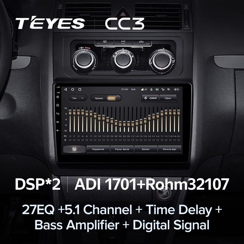 Штатная магнитола Teyes CC3 4/32 Volkswagen Touran 2 1T (2010-2015)