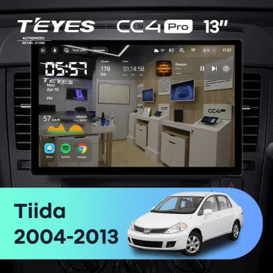 Штатная магнитола Teyes CC4 Pro 12/256 Nissan Tiida C11 (2004-2013) F1 (13")
