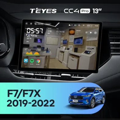 Штатная магнитола Teyes CC4 Pro 12/256 Haval F7 F7X (2019-2022) (13")