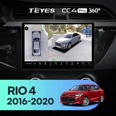 Штатная магнитола Teyes CC4 Pro 360 12/256 Kia Rio 4 (2016-2020) Тип-A (11")