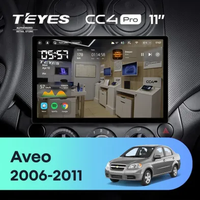 Штатная магнитола Teyes CC4 Pro 12/256 Chevrolet Aveo (2006-2011) (11")