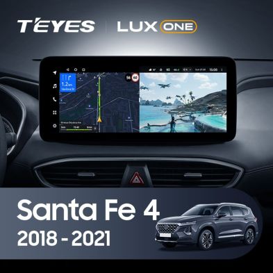 Штатная магнитола Teyes LUX ONE 4/32 Hyundai Santa Fe 4 (2018-2021)