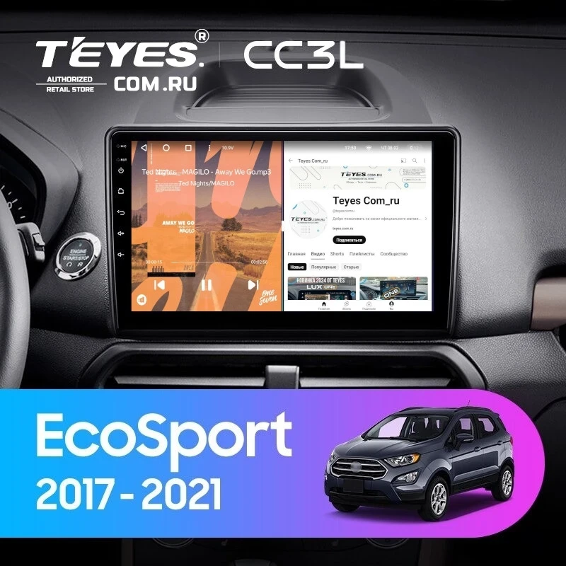 Штатная магнитола Teyes CC3L 4/64 Ford EcoSport (2017-2021)