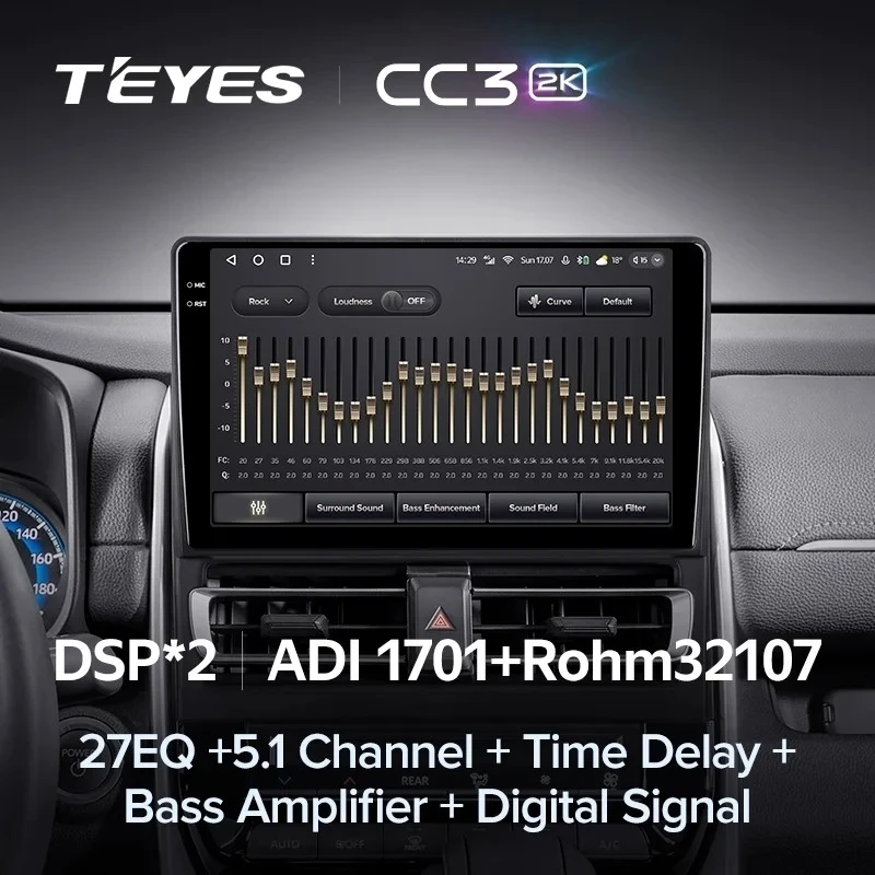 Штатная магнитола Teyes CC3 2K 4/64 Toyota Innova 2 (2015-2023)