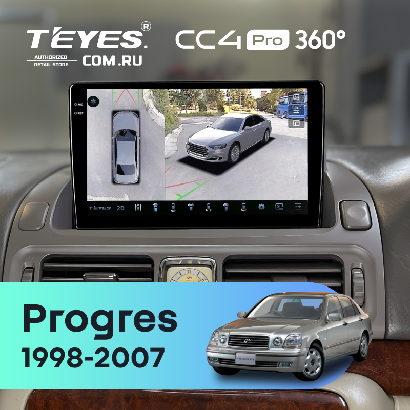 Штатная магнитола Teyes CC4 Pro 360 12/256 Toyota Progres (1998-2007)