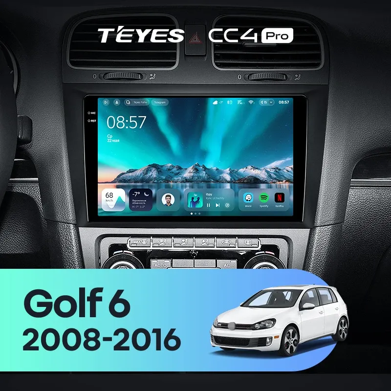 Штатная магнитола Teyes CC4 Pro 8/128 Volkswagen Golf 6 (2008-2016)