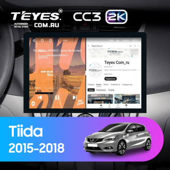 Штатная магнитола Teyes CC3 2K 6/128 Nissan Tiida C13 (2015-2018) (13")
